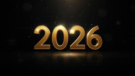 Premium 2026 greeting design with diamond frost sparkle and crisp white balance.
