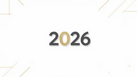 Premium 2026 New Year design with diamond frost field and soft winter glow.