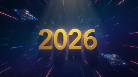 Elegant 2026 premium background with frozen bokeh glow and crisp white balance.