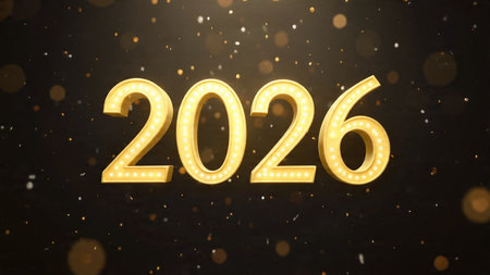 2026 luxury winter celebration with diamond frost shimmer corners and clean design.
