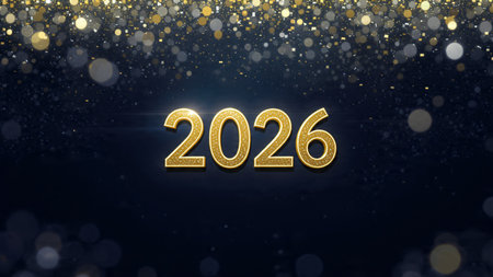 Premium 2026 New Year design with smooth ice-glass lighting reflections, elegant winter palette.