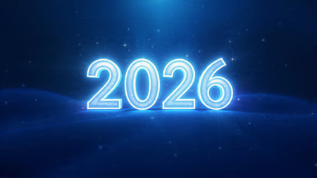 Premium 2026 celebration template with silky cool gradients and crisp white space.