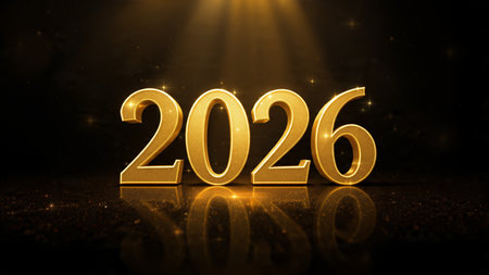2026 New Year luxury background with pearl-silver shimmer and subtle cool glow.