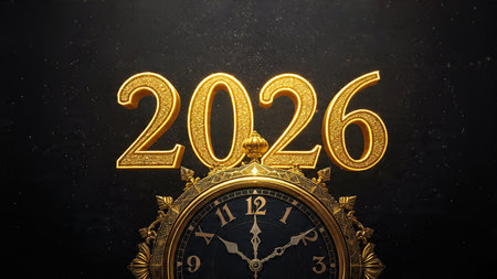 Luxury 2026 greeting canvas with crisp silver frost bloom and clean layout balance.