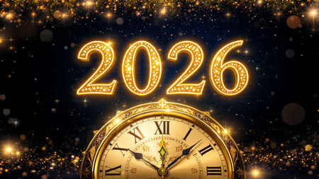 Luxury 2026 winter canvas with pearl frost sparkle corners and crisp white balance.