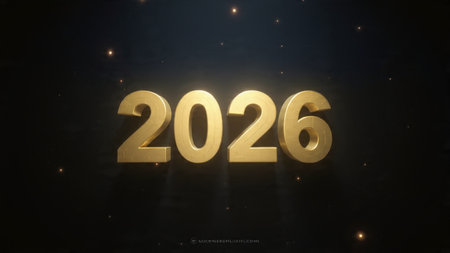 Elegant 2026 premium background with silver light diffusion and minimal sparkle noise.