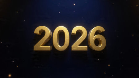 Elegant 2026 premium canvas with silver sparkle trails and soft cool glow.
