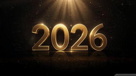 Premium 2026 holiday backdrop with diamond frost shine corners and clean balance.