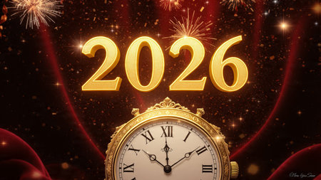 Elegant 2026 celebration background with diamond frost spark field and minimal noise.