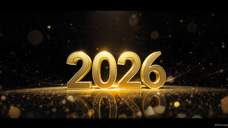 Elegant 2026 luxury background with pearl frost spark trails and clean composition.