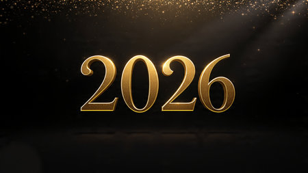 2026 luxury New Year canvas with diamond frost sparkle field and clean design.