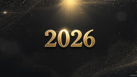 Elegant 2026 canvas with pearl frost glow and minimal sparkle noise overlay.