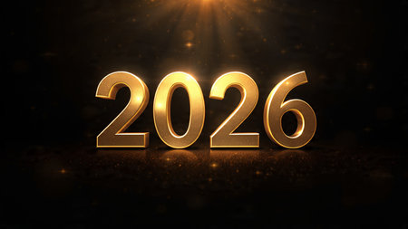 Elegant 2026 premium background with soft ice-blue shimmer and clean festive space.