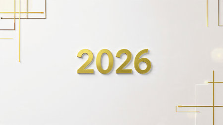 Luxury 2026 celebration background with pearl frost sparkle field and clean layout.