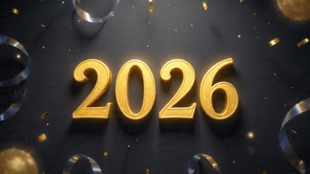 Premium 2026 New Year canvas with silky cool gradients and subtle shimmer noise.