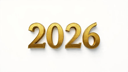 Luxury 2026 celebration background with clean crisp composition.