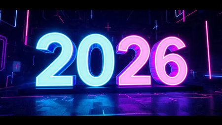 2026 luxury celebration design with silky cool gradients and minimal shimmer noise.