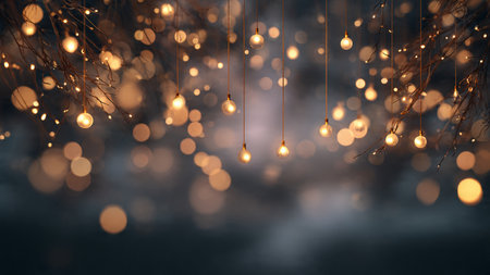High-end holiday celebration background with rich gold accents.