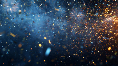 Corporate holiday background with refined blue tones and cinematic lighting.