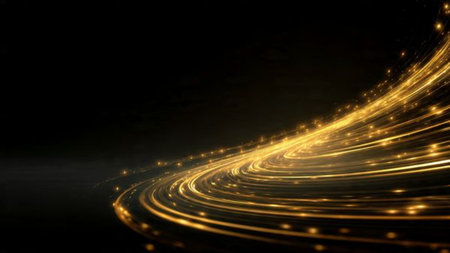 Clean luxury New Year banner with gold typography and copy space.