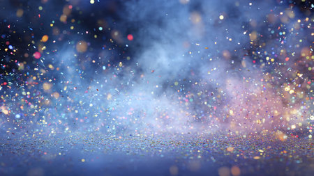 Modern neon poster-style New Year background.