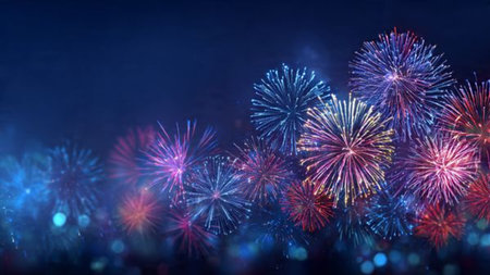 Modern countdown-themed New Year background with neon lighting.