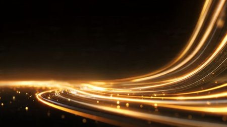 Metallic gold  typography highlighted with studio lighting.の写真素材