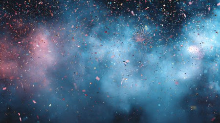 Cinematic New Year  background with dramatic lighting and clean copy space for design use.の写真素材