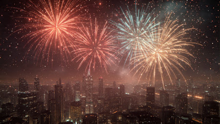 Clean white corporate-style New Year background.の写真素材