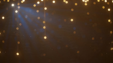 High-end holiday celebration background with rich gold accents.の写真素材