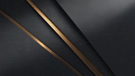 Smooth luxury backdrop with flowing metallic light patterns and minimal noise.の写真素材