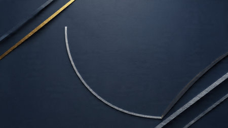 Abstract New Year background featuring fluid golden motion lines on a velvet-black surface.