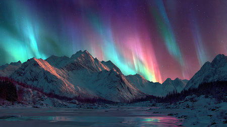 Modern New Year background inspired by cinematic lighting and deep blue shadows.の写真素材