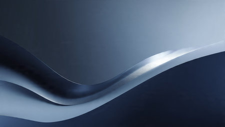 Premium festive backdrop featuring subtle light gradients and elegant metallic reflections on a dark canvas.の写真素材