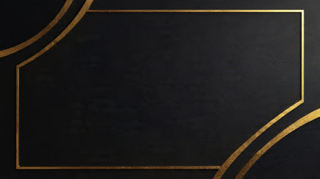 Luxury New Year background featuring a black and gold color palette with soft glowing lights and...