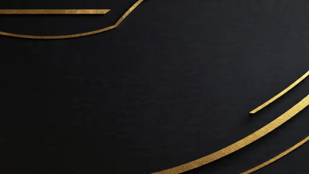 Luxury celebration scene with soft radiant light spreading across a dark surface.の写真素材