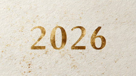 Cinematic New Year night background with distant fireworks glow diffused through atmospheric haze.
