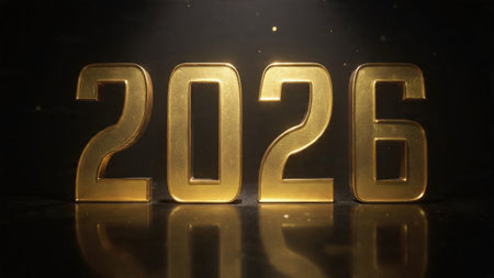 New Year backdrop combining elegance, darkness, and soft light.