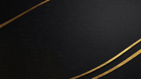 Refined New Year background with dark matte tones and soft golden glow accents, creating a calm luxury celebration atmosphere.の写真素材