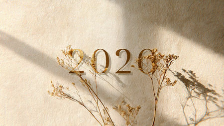 Elegant navy blue New Year backdrop with glowing silver particles and modern premium style.の写真素材