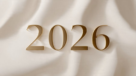 High-end New Year background with refined visual balance and glow.の写真素材