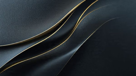 Minimal dark New Year backdrop with tasteful luminous accents.の写真素材