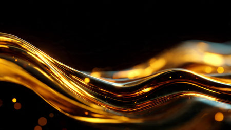 High-resolution black and gold theme for branding.の写真素材