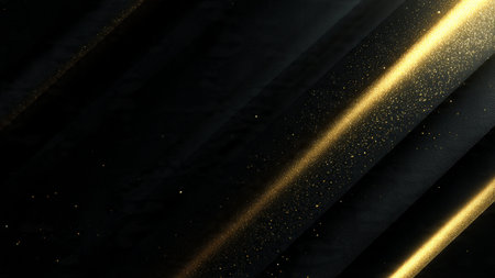 Premium luxury theme with shimmering golden dust.の写真素材