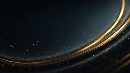 Sophisticated abstract gold light over dark texture.の写真素材