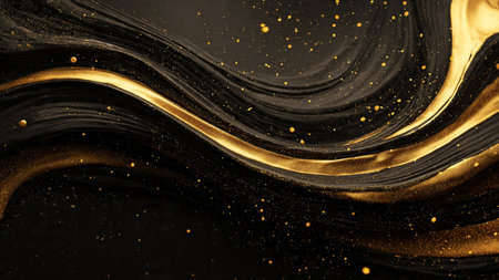 Premium abstract gold motion in ultra-detailed clarity.の写真素材