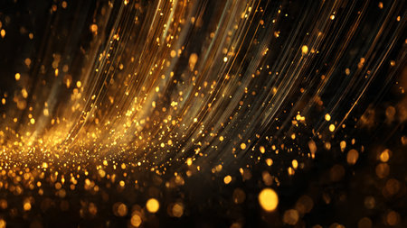 Dark premium composition with smooth golden reflections.