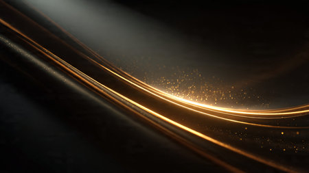 Cinematic premium black and gold aesthetic.の写真素材