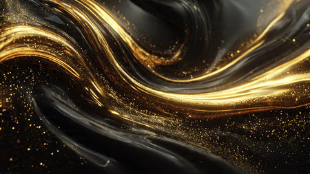 Modern abstract background with sparkling golden highlights.の写真素材