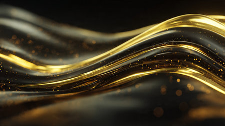 Premium metallic shine illuminating deep shadows.の写真素材